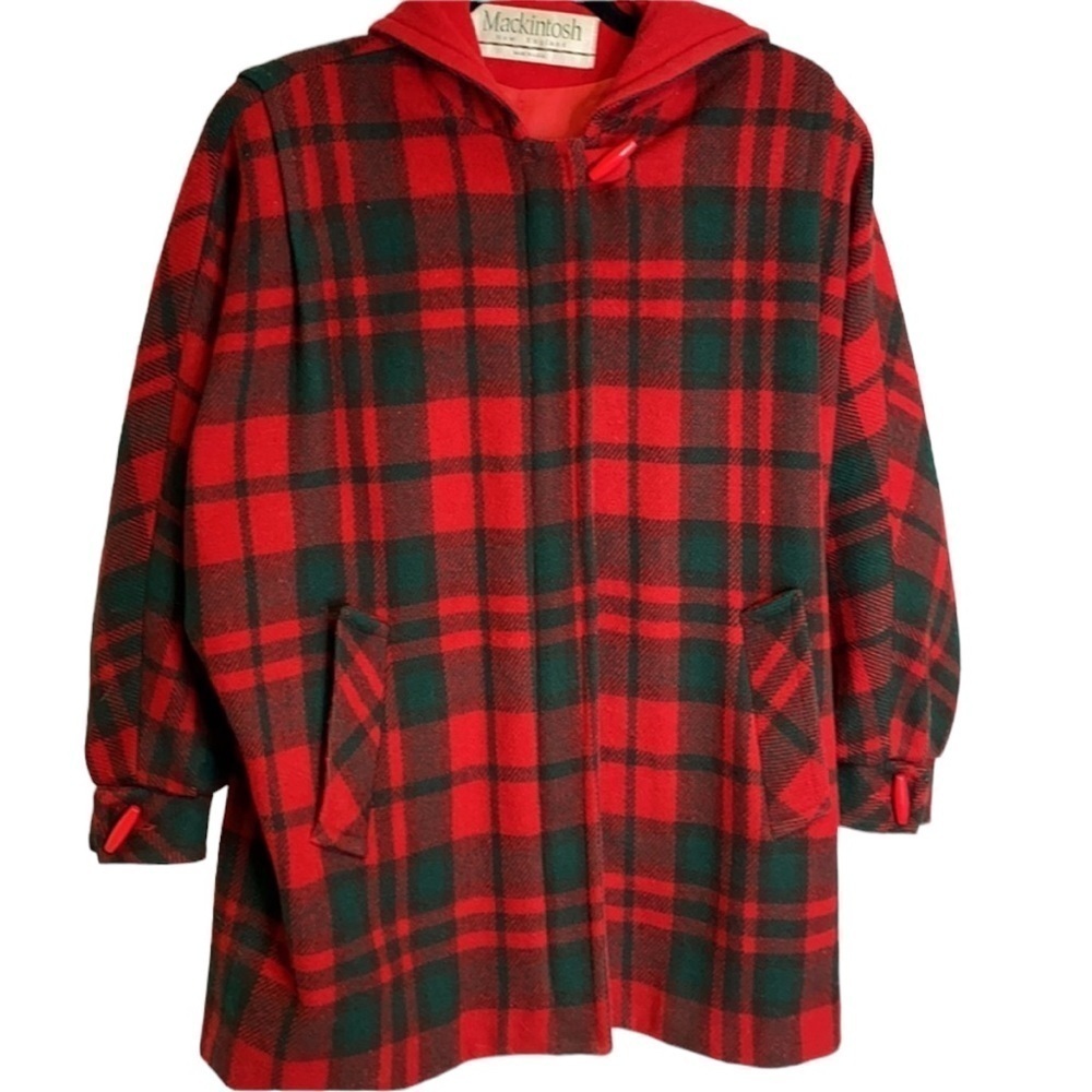 Mackintosh New England Lined Hooded Pea Coat Vintage